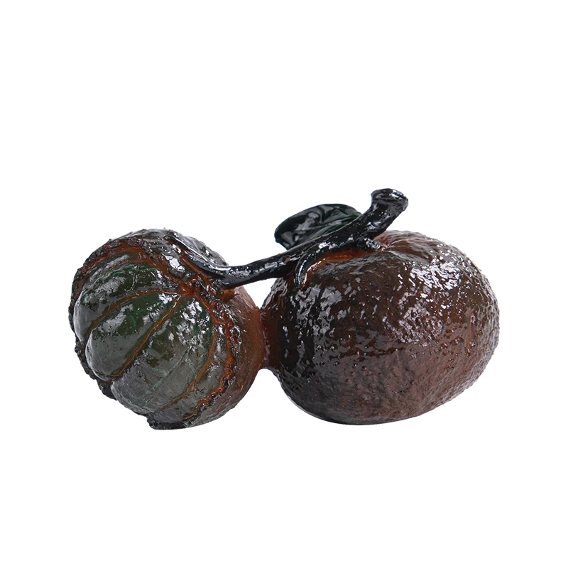 

Creative Orange Model Color Changing Tea Pet Lucky Resin Ornaments Can Raise Tea Play Tea Set Decoration Accessories Crafts