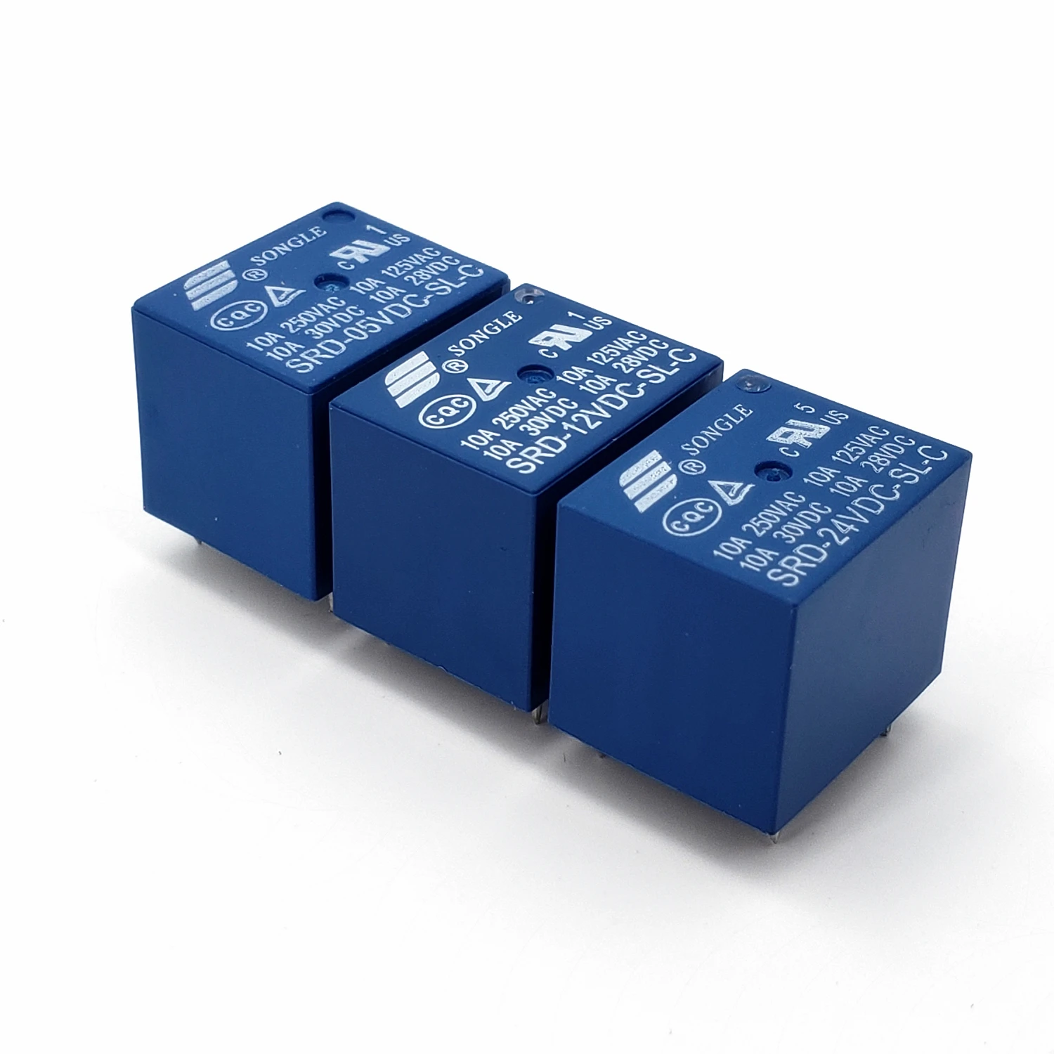 10 шт. голубое SRD T73 DC 5V 12V 24V 5Pin PCB Mount 10A SPDT Мини реле мощности|Реле| |