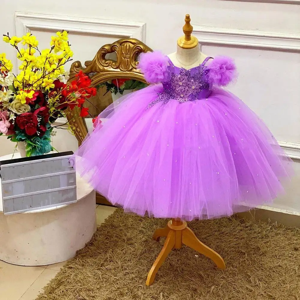 Toddler Kids Baby Girl Dress 1 Year Birthday Wear Christening Party Outfits Infant Princess Girls Clothes 12 Monthes 24M