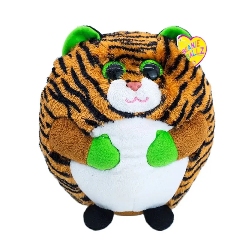 

25CM Ty Beanie Sparkly Eyes the Round ball colored tiger Cute Animal Doll Birthday Gift Soft Stuffed Plush Toy Kids
