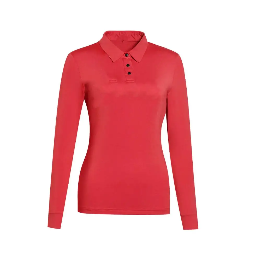 

Women's fashion Polo pure cotton long sleeves shirt T-shirt Summer Casual Lapel Golf Polo Shirt Dry Fit