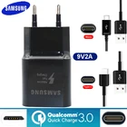 Оригинальное быстрое зарядное устройство Samsung QC 3,0, зарядный адаптер, USB-кабель для Galaxy s4 s6 s7 s8 s9 s10 note 4 5 8 9 10 a5 a6 a7 a8 J3 J5 J7