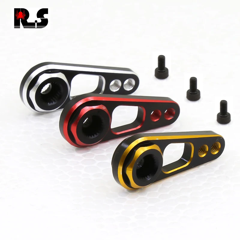 

Aluminum Alloy 25T Steering Servo Arm Horn Black/Red/Blue Color for RC Car Crawler Large Torque Digital Coreless Servo parts