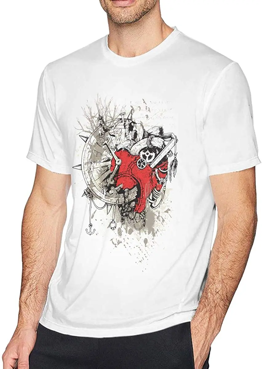 

Men's Basic Short Sleeve Shrink-Less Lightweight Crewneck Tee 2020 Breathable Cotton Regular T-Shirts
