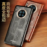 brand luxury phone case for huawei mate 30 pro shockproof back cover genuine leather cases for mate30 pro