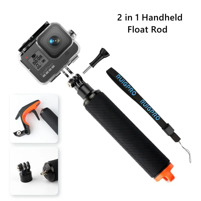 Gopro Accessories Shooting stick for Go pro hero 8 black sports action camera accessories shooting trigger stick with rope