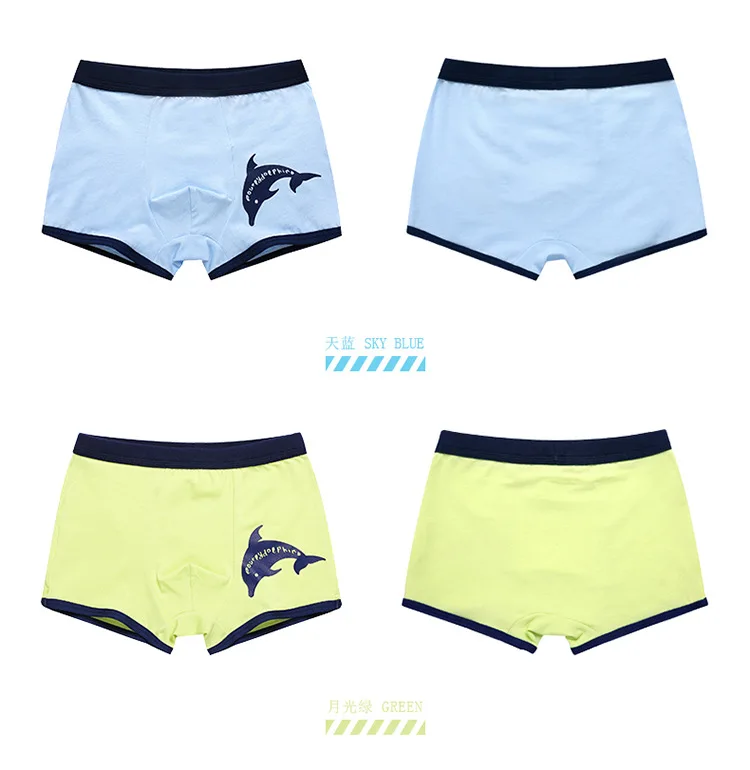 4 шт. хлопковые трусы боксеры для мальчиков 3 12 лет|Нижнее белье| |