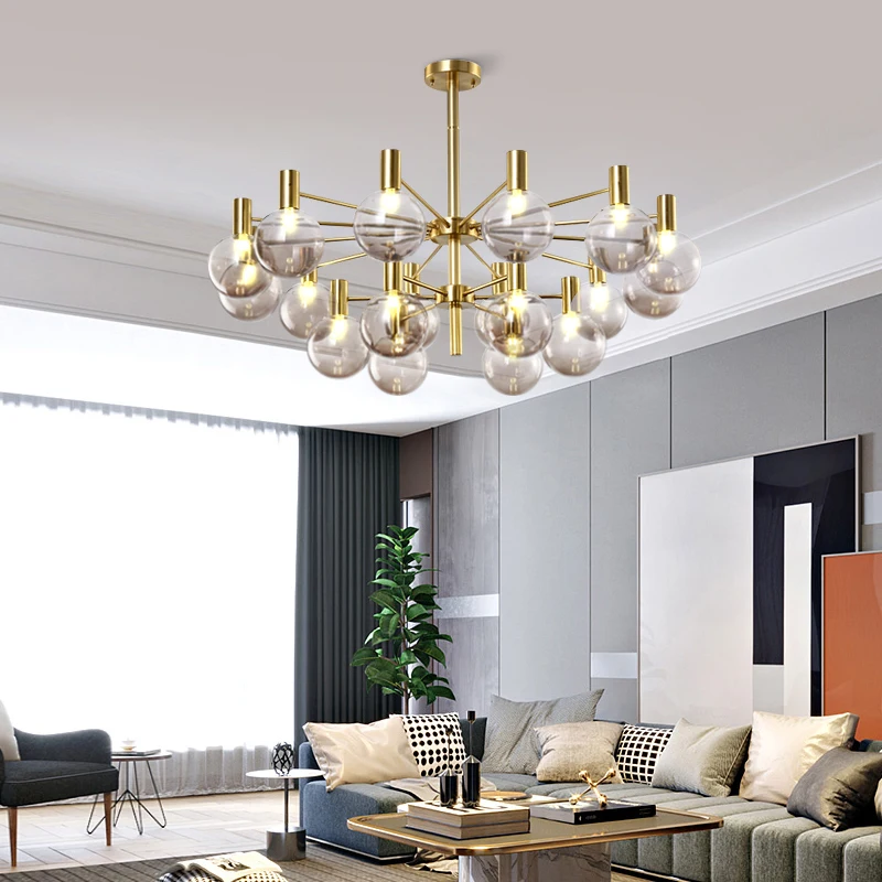 Итальянский дизайн молекула лампа кухня Остров столовая Бар стеклянная люстра с