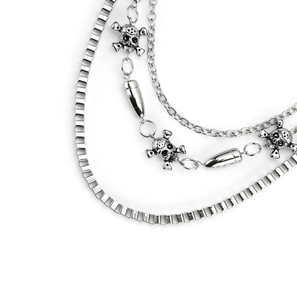 Fashion Men Jewelry Jean Wallet Chain 3 Layer Waist Punk Hook Silver Trousers Pant Belt Keychain DR176 | Украшения и аксессуары