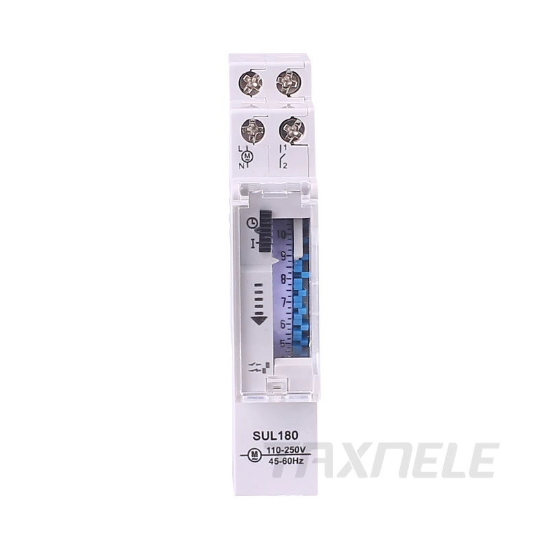 DIN Rail SUL180 Time Switch Mechanical Timer 24 Hours Programmable 16A | Timers