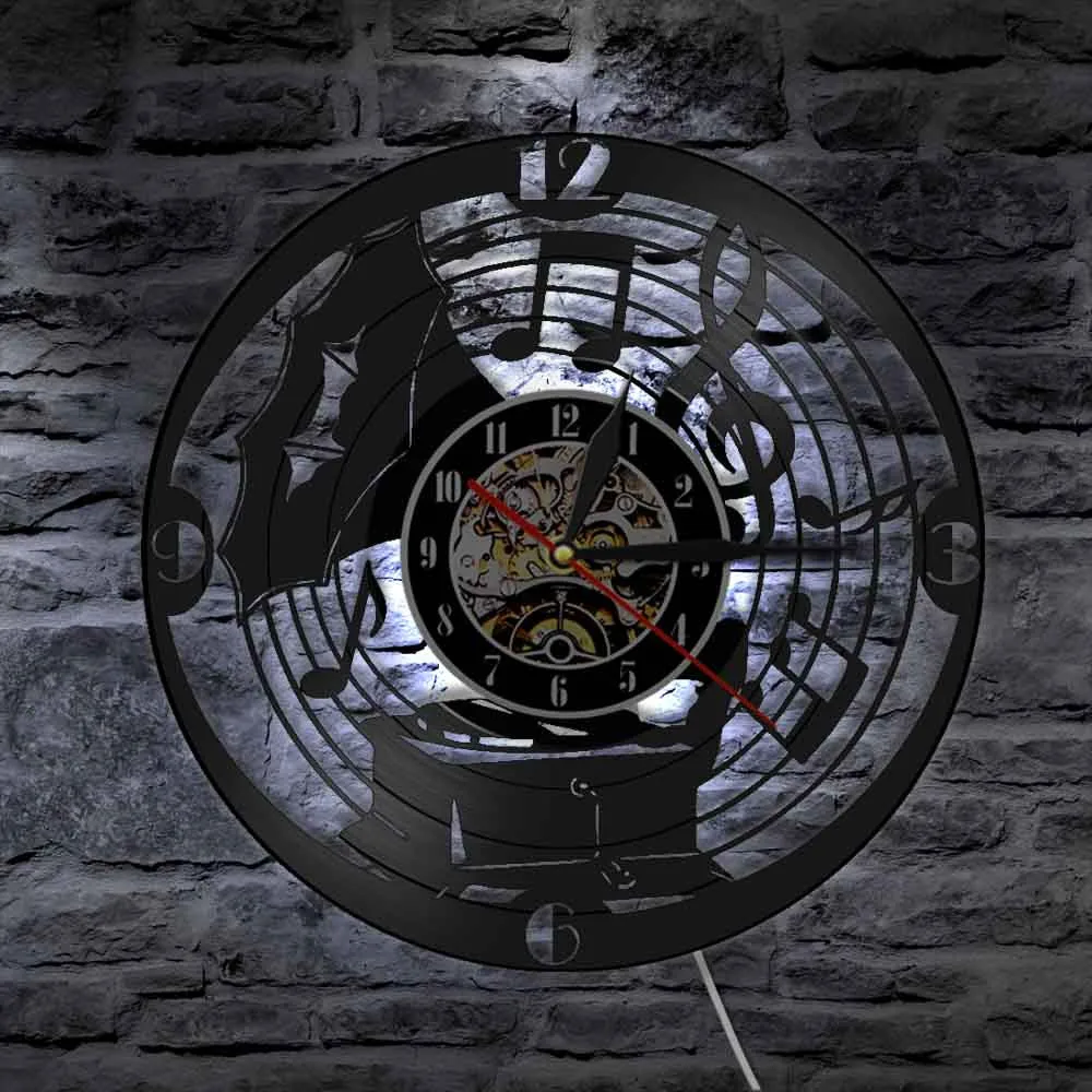 Антикварные граммофоны простыни музыка ноты ретро классические настенные часы