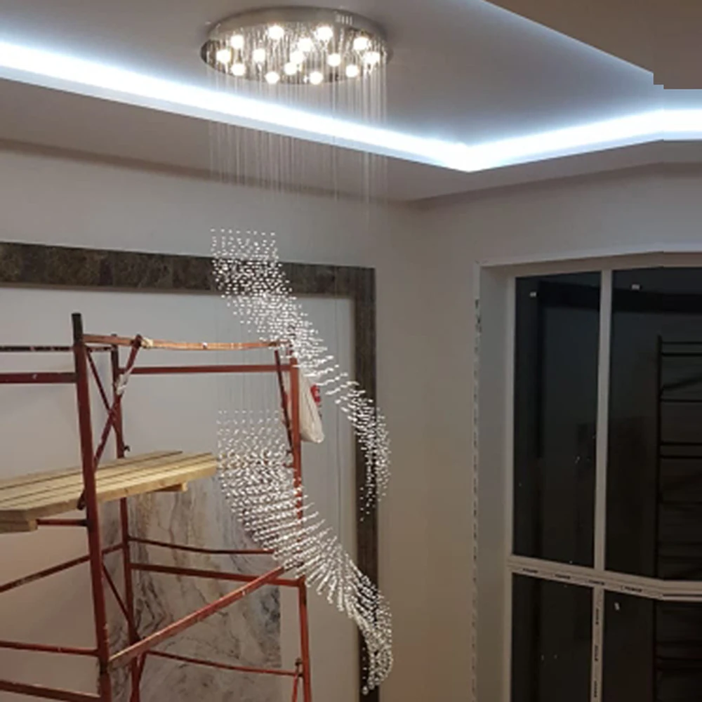 Хрустальная люстра в форме спирали 220 В переменного тока в|light box night club|light