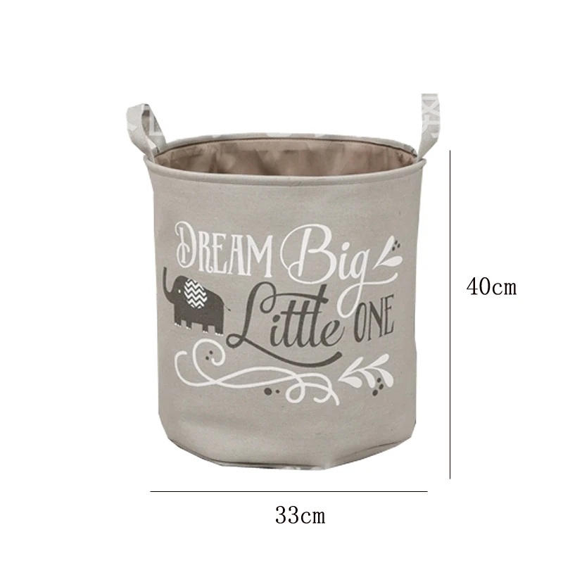 

Waterproof Basket Stand Laundry Basket Toy Storage Box Large Bag Cotton Washing Dirty Clothes Big Basket Organizer Bin Handle