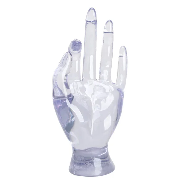 

Jewelry Display Stand Clear Hand Finger Shape Display Stands Support Ring Bracelet Holder Necklace Plastic Rack porte bijoux