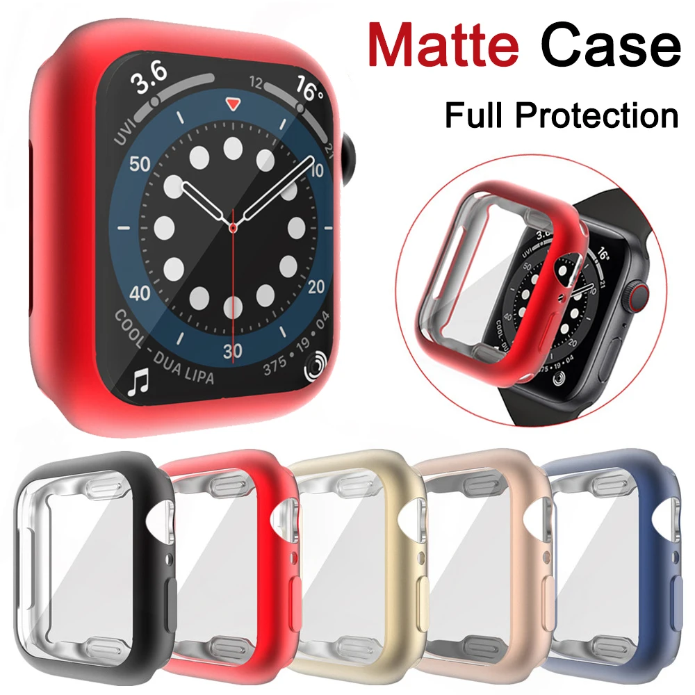 

Матовый чехол для Apple Watch 6, 44 мм, 40 мм, ТПУ, гибкий защитный чехол, устойчивый к царапинам, бампер для iWatch серии 6/SE/5/4