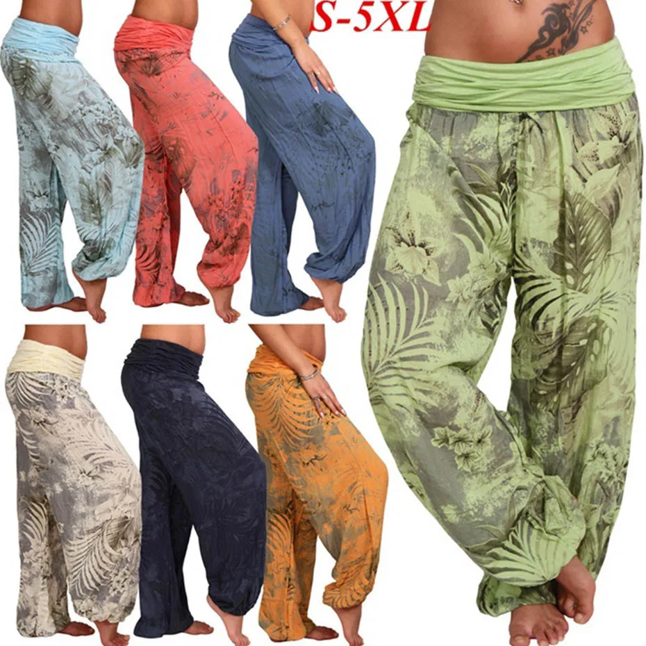 

Zogaa Harem Pants Autumn and Winter Women Trousers Folk Style Casual Solid Elastic Waist Regular Low Flat Pants Joggers Women