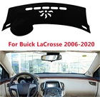 Черный чехол для приборной панели автомобиля, коврик для приборной панели для Buick LaCrosse (2006-2020) 2015 2016 2017-2018, автомобильный солнцезащитный коврик, ковер, протектор