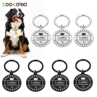 personalized dog plate custom pet id tag medal with engraving puppy name gender collar pets pendant for large dogs accessories