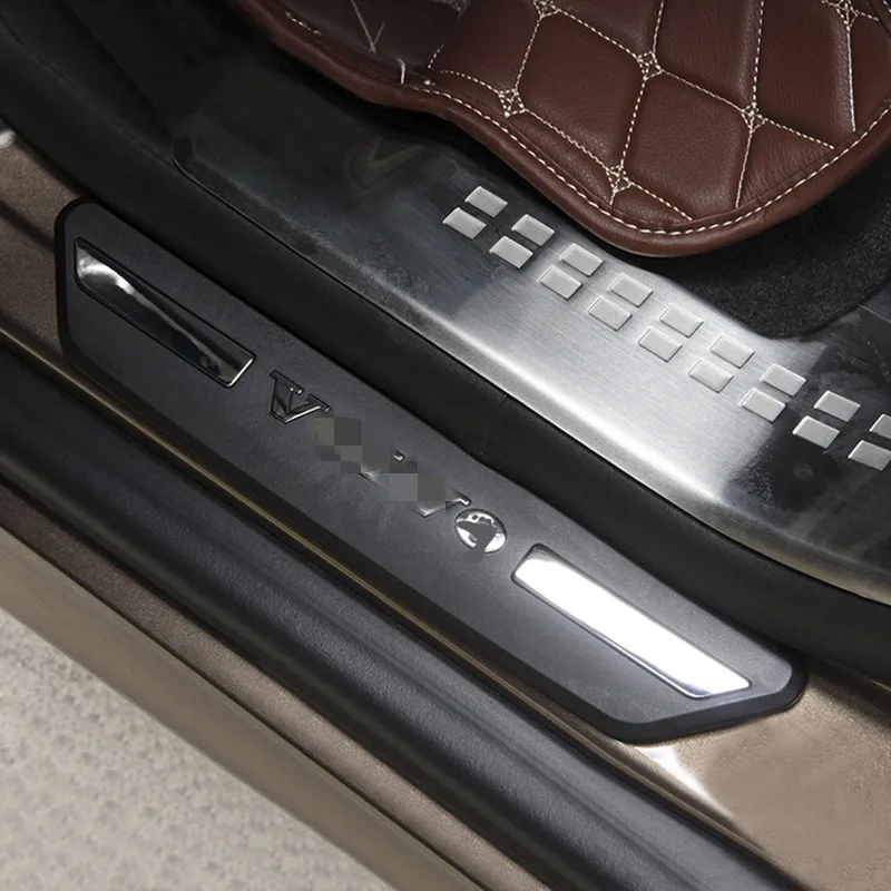 2 шт. защитная Накладка на порог задней двери из АБС пластика для Volvo XC60 2014 2015 2016