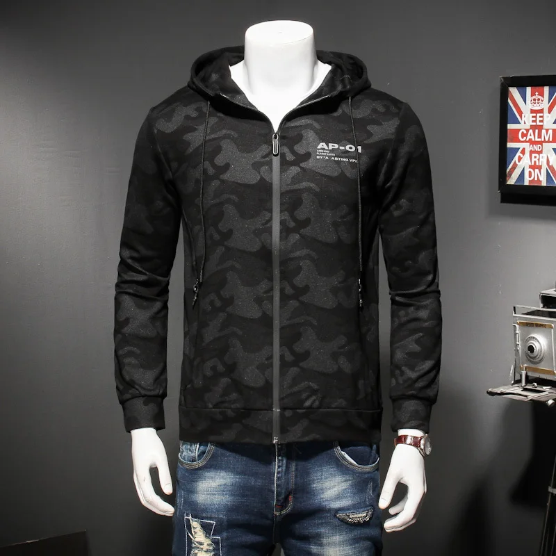 

8XL 7XL Plus Size New Spring Autumn Bomber Jacket Men Casual Solid Windbreaker Zipper Hooded Coat Outwear Male Jacket