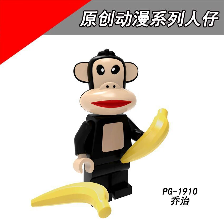 PG8218 Matched Pumping Original anime series Big mouth Assembled people Monkey Brain game Building Blocks Children's gif | Игрушки и