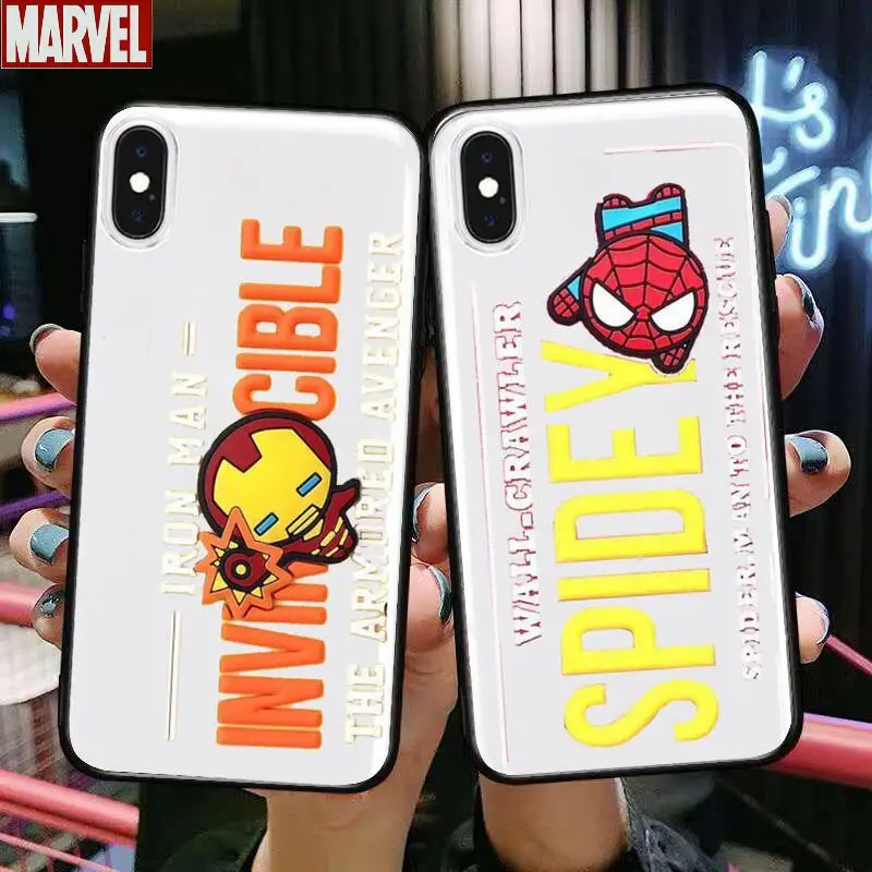 

Marvel Spider-Man Iron Man Anime Transparent Phone cover hull For SamSung Galaxy S8 S9 S10e S20 S21 S30 Plus S20 fe 5G Lite Ul