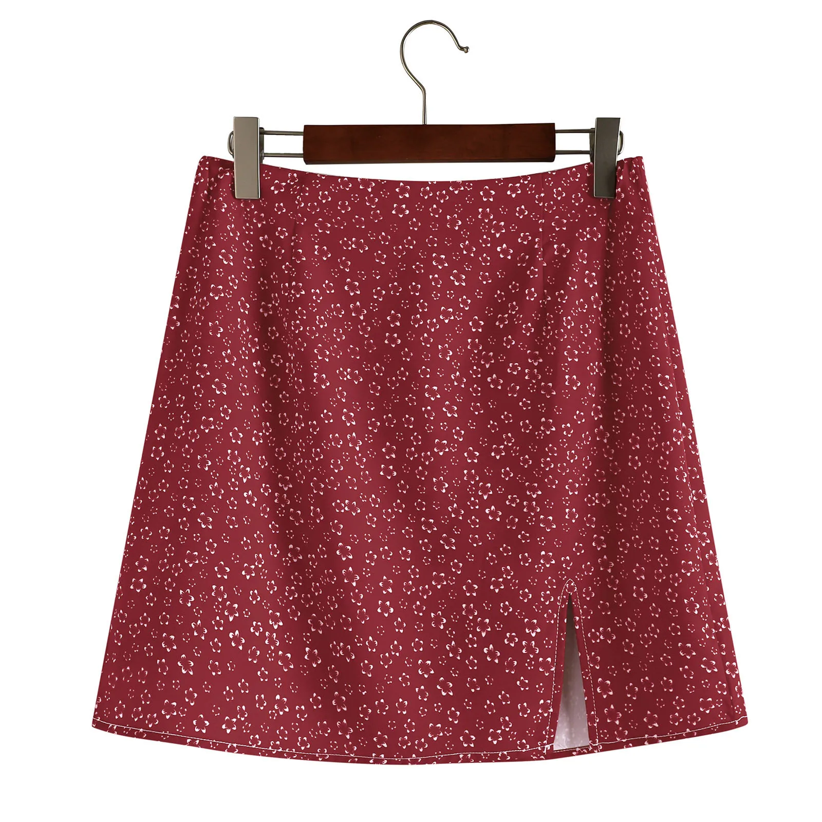 

Floral Skirt Fashion Women Casual Print A-line Slitting Slimming Short Skirt Youthful And Lively Sciorta