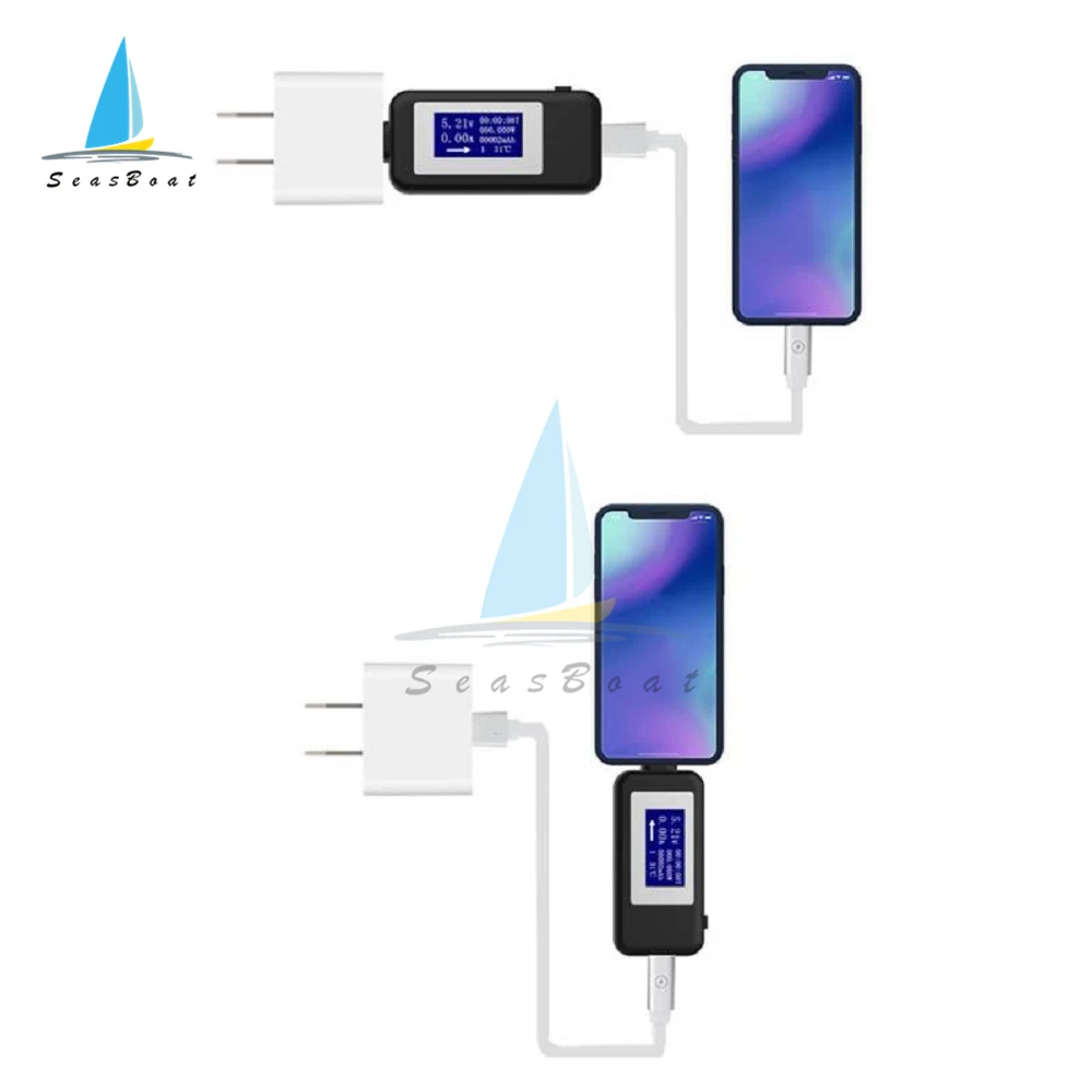 USB тестер с портом Type C 4 30 В постоянного тока 0 5 1 А цифровой вольтметр амперметр
