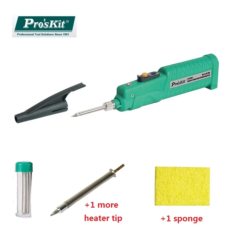 Pro'skit SI-B162 паяльник на батарейках беспроводной дизайн портативный паяльник - Цвет: SI-B162-kit2