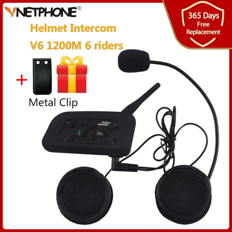 Vnetphone V6 Bt переговорные 1200 м переговорное bluetooth устройство для мотоциклетного
