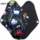 Прокладка для трусов Lecy Eco Life, тканевые менструальные прокладки, с бамбуковым углем, внутренний размер 16 х22 см, ежемесячная, моющаяся