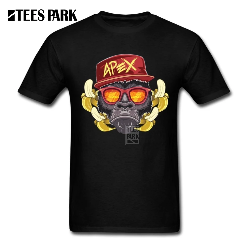 Известный бренд хип хоп мужская футболка рок Горилла мультфильм печати соцсети О