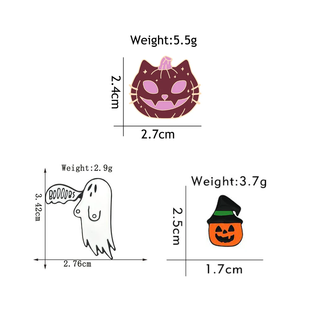 Индивидуальность Хэллоуин Тыква фонарь Смешные брошки в виде привидений модные