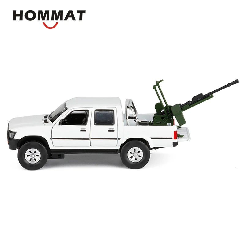 Hommate 1/32 Масштаб Toyota Hilux пикап Грузовик w/анти-ствол танка сплава 1:32 литой под давлением автомобиль игрушечные модели машин игрушечные транспортные средства для детей