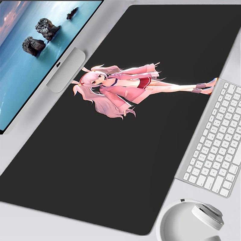 Large Mouse pad game Lock Edge Rubber Game PC DIY Customized Kawaii Rigged Anime Girl Desk Mousepad Keyboard Mat for CSGO LOL