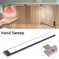 usb chargeable powered led kitchen light magnet installation hand sweep sensor lamp for cabinet wardrobes closet 2040cm