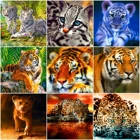 AZQSD алмазная живопись тигр леопард наборы для вышивки крестом Стразы Алмазная вышивка животные мозаика домашний декор