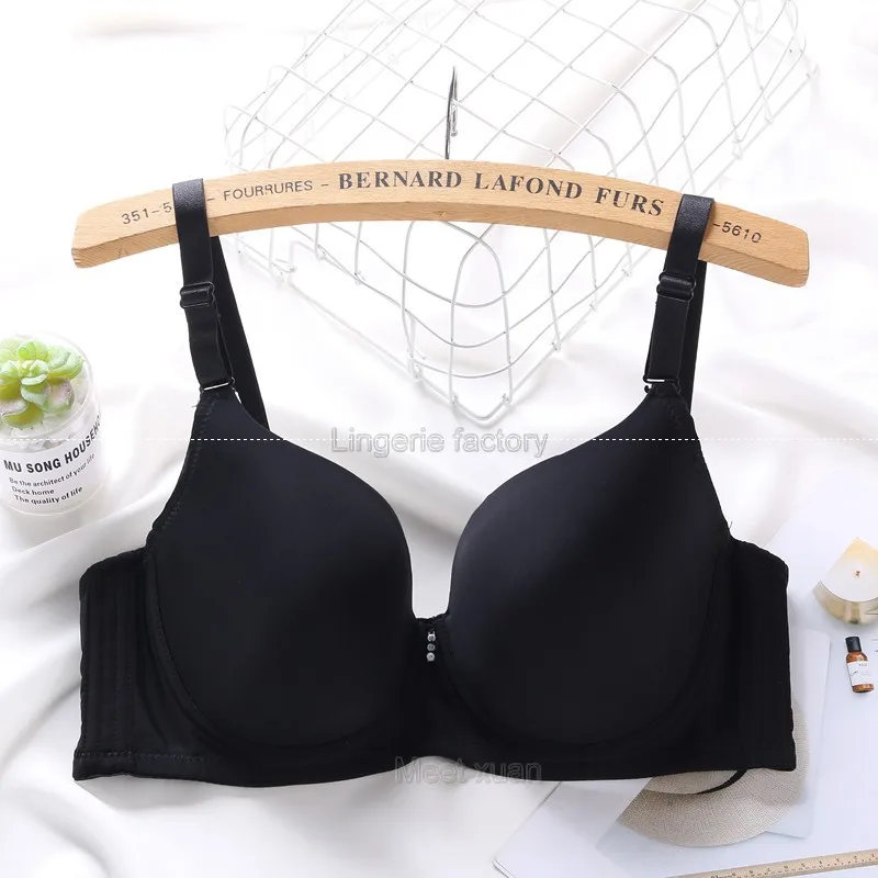 

Plug size Bra Thin cup Adjustable Shoulder Strap Bras for women D Big cup Ladies underwear Drop shipping OEM Design wholesale