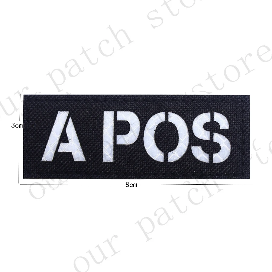Крови Тип A B O AB POS инфракрасный обратный Тактический Военный Патч сp Multicam чехол