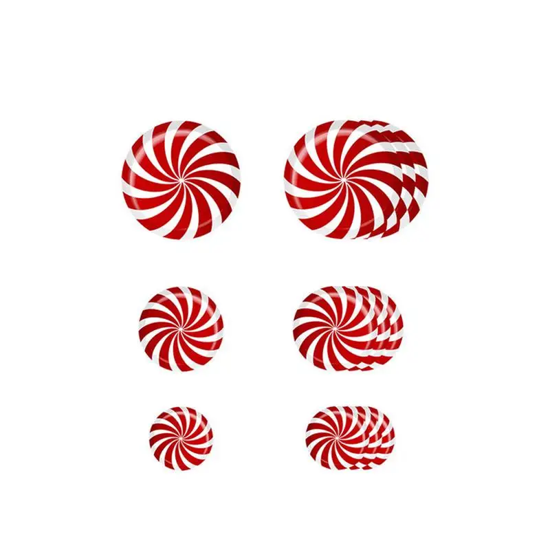 12 шт. Рождественская наклейка на пол круглая конфетная напольная &quotЛестница&quot