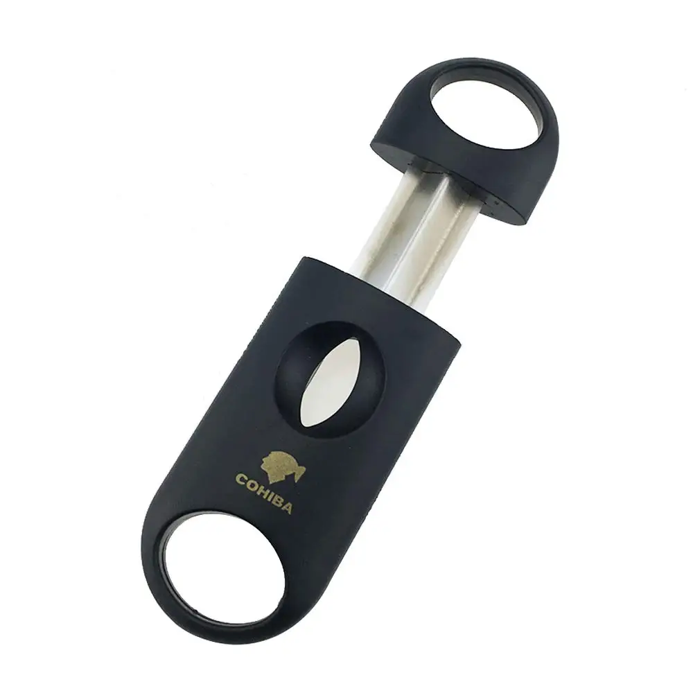 Новинка 1 шт. Cohiba Cigar V-Cut Cigar Cutter из нержавеющей стали черная машинка для стрижки сигар аксессуары для сигар