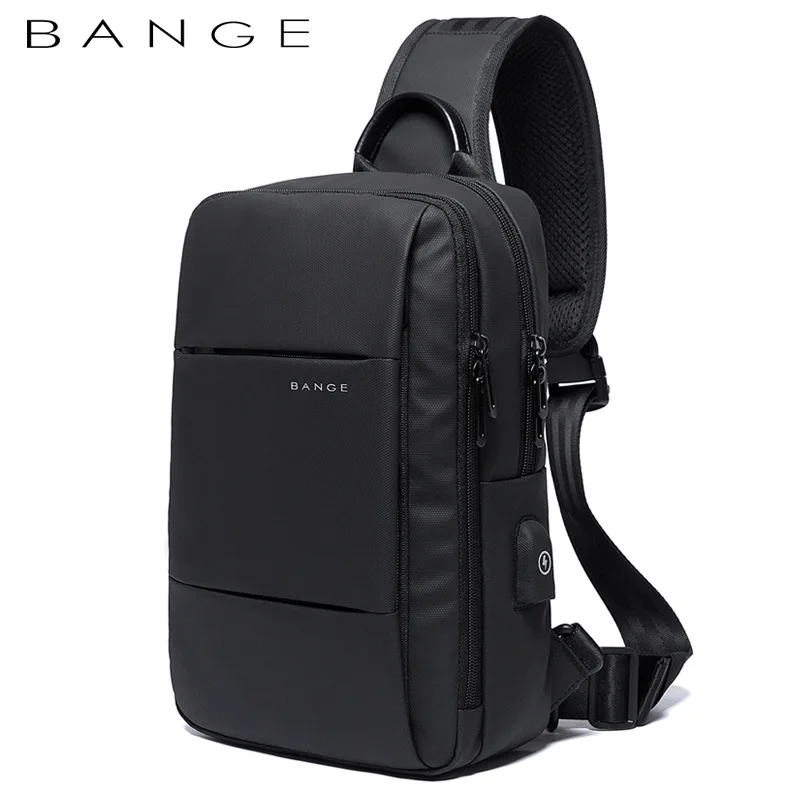 

Global new fashion all-match casual Oxford cloth outdoor sports usb charging one-shoulder men's chest bag