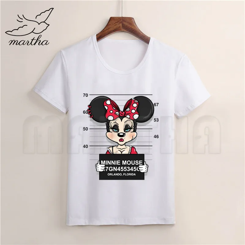 Белая футболка с изображением Микки Мауса и забавной собаки Футболка принтом из