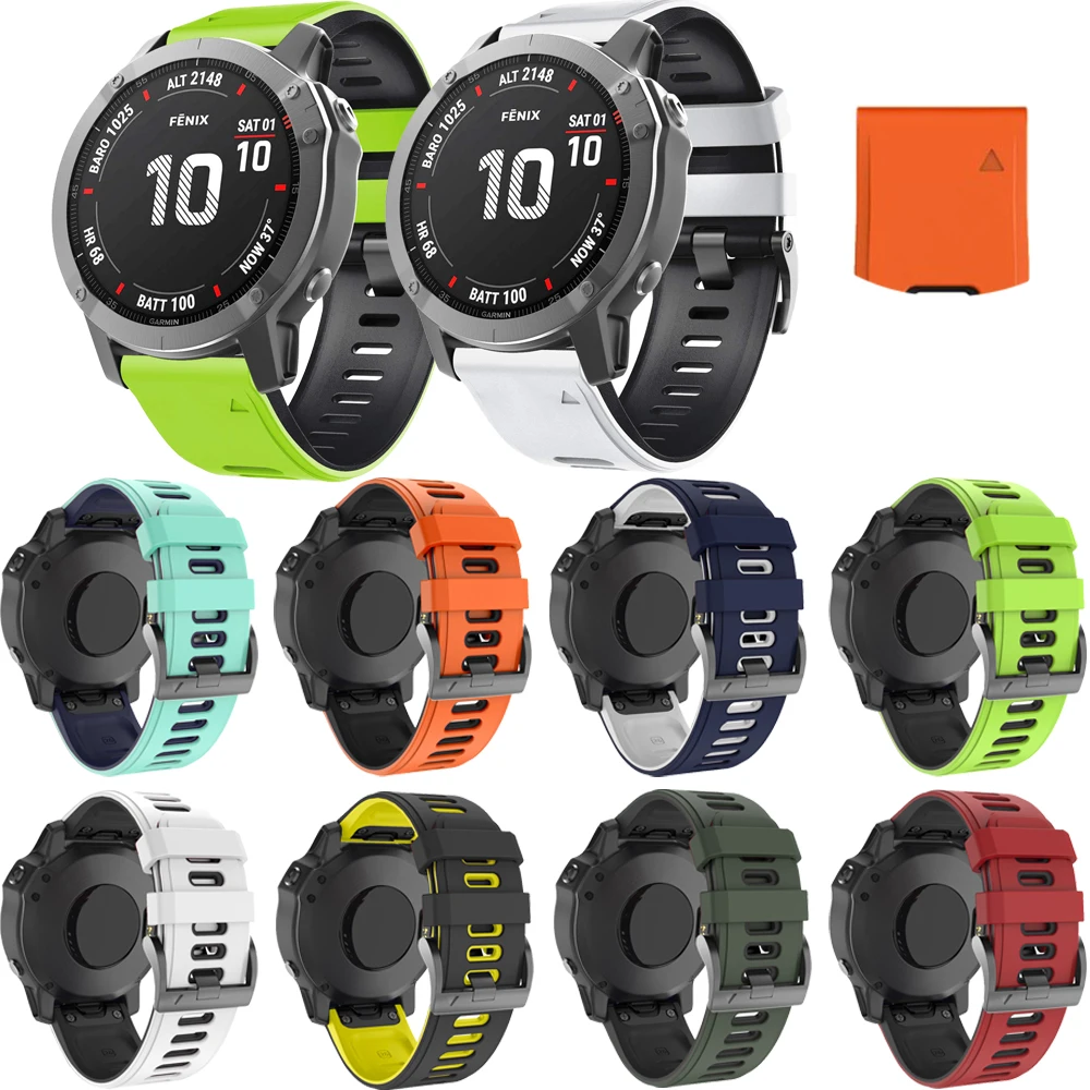 Смарт часы ремешок для Garmin Fenix 5X 5S plus 6S 6X pro 3 HR 935 S60 быстросъемные силиконовые Easyfit
