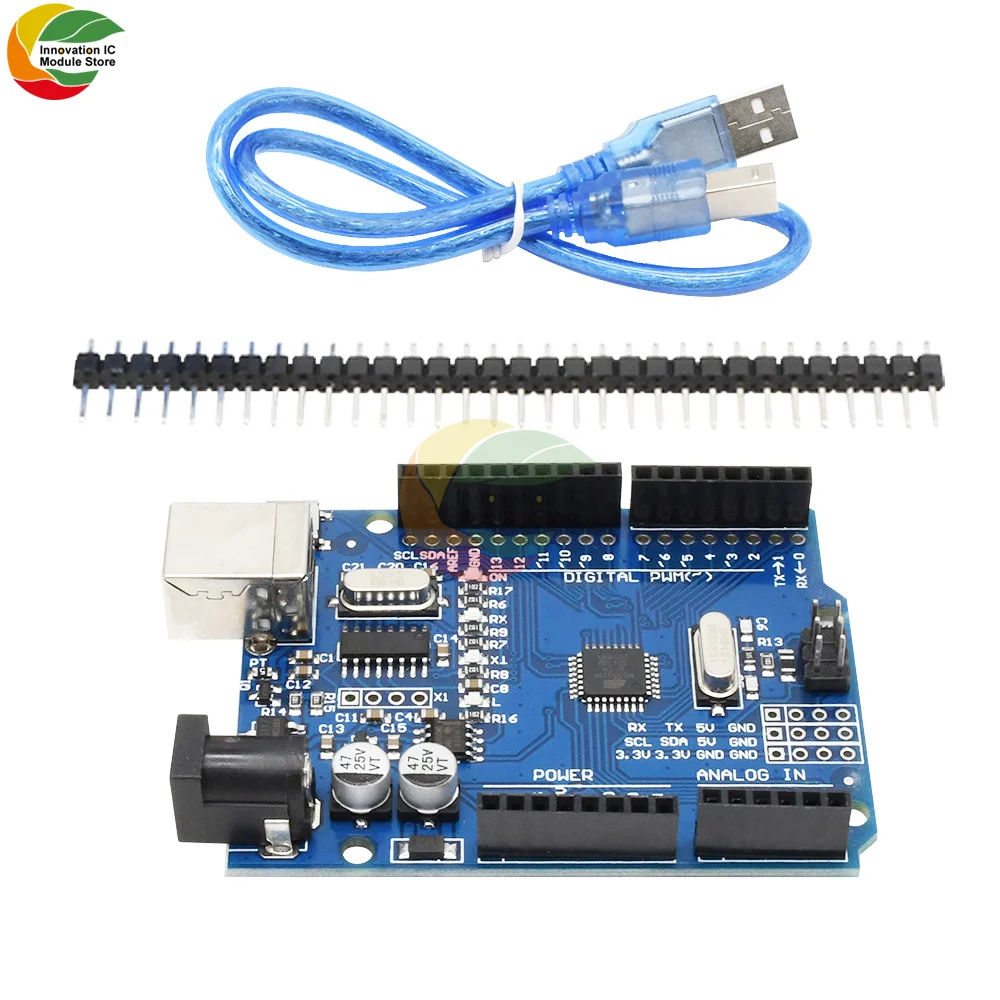 

Ziqqucu CH340 CH340G R3 Expansion Board ATmega328P 16MHz with USB Type-B Cable Driver Module Replace Atmega16U2 for Arduino