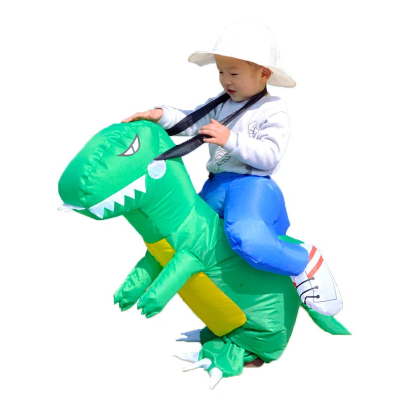 Хэллоуин взрослые дети фантазии платье динозавр надувной костюм для вечеринки