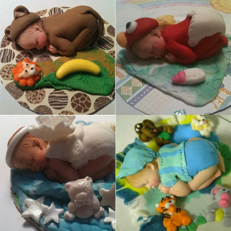 3D Спящий ребенок силиконовая форма DIY помадка шоколадный торт печенье формы для