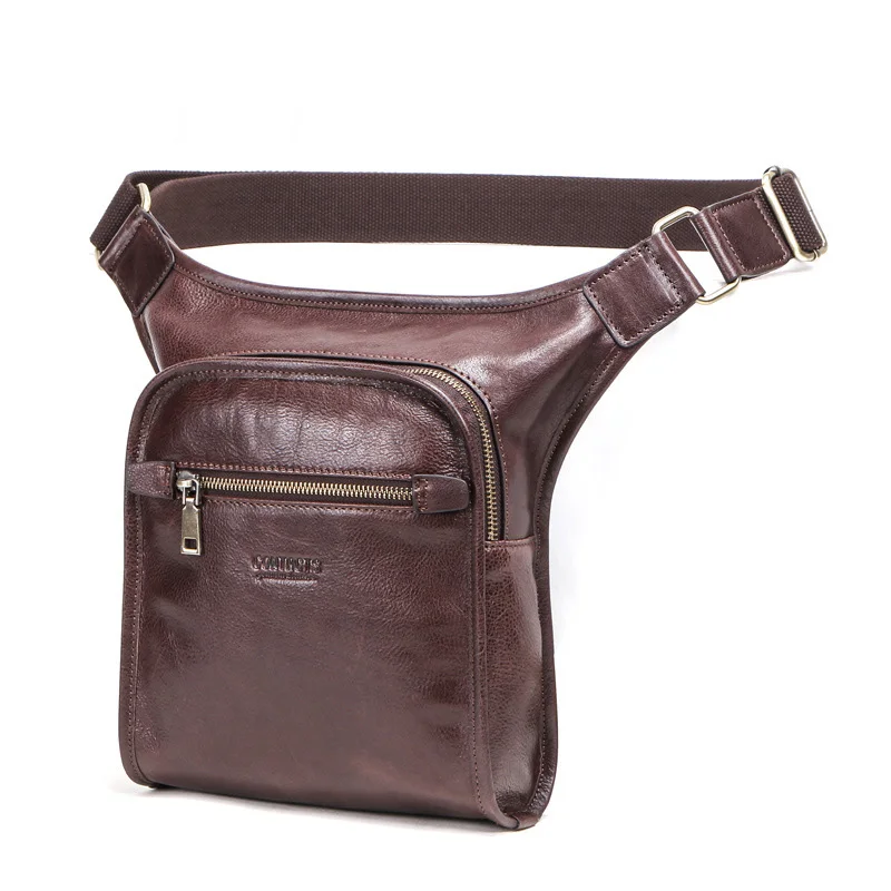 Поясная Сумка из натуральной кожи для мужчин многофункциональный дорожный