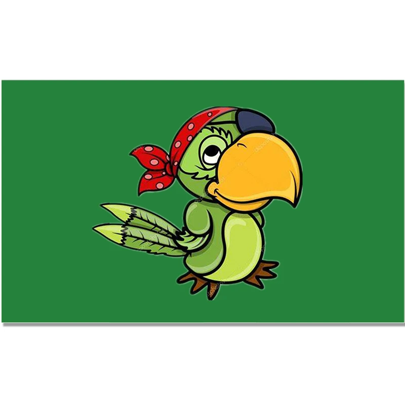 

Pirate Parrot Flag, logo Flag 2x3FT/3x5FT/4X6FT banner150X90CM 100D Polyester brass grommets custom flag