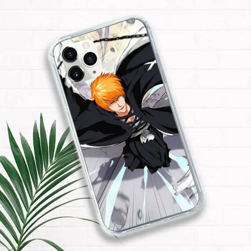 

Anime Kurosaki Ichig Phone Case Transparent for iPhone 11 12 mini pro XS MAX 8 7 6 6S Plus X 5S SE 2020 XR